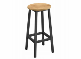 Leobert Barová židle - dub / černé nohy