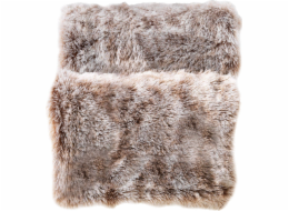 Douceur d`Interieur Měkká deka z umělé kožešiny pro interiérový design, BÉŽOVÁ