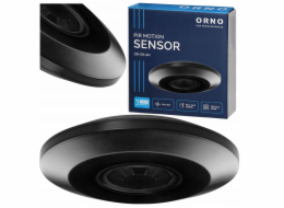 Orno 360stupňový pohybový senzor IP20, 2000W, ultra plochý - 2,5 cm, černý