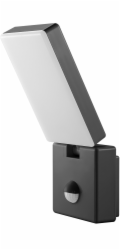 Orno ENID LED 10W, zahradní svítidlo s PIR pohybovým senzorem, 800lm, IP65, 4000K, šedé