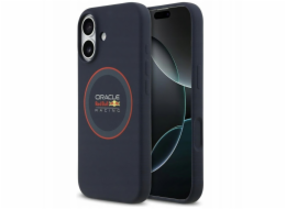 Red Bull Silikonový kryt MagSafe s červeným kroužkem pro iPhone 17, tmavě modrý