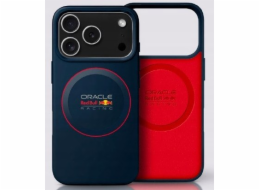Red Bull Silikonový kryt MagSafe s červeným kroužkem pro iPhone 17 Pro Max, tmavě modrý