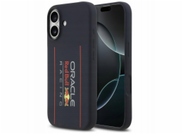 Red Bull Silikonový oversize kryt MagSafe s vertikálním logem pro iPhone 17 v tmavě modré barvě