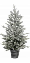 Fééric Lights and Christmas Umělý vánoční stromek v květináči pokrytý sněhem, 100 cm
