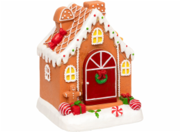 Fééric Lights and Christmas Perníková chaloupka, 8 LED diod, pohyblivá se zvukem, 16,2 cm