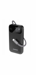 Dudao Powerbanka K31 10000 mAh 22,5 W PD s vestavěným kabelem, černá