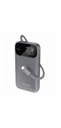 Dudao Powerbanka K31 10000 mAh 22,5 W PD s vestavěným kabelem, šedá