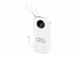 Dudao Powerbanka K13Pro 20000mAh s vestavěným kabelem, bílá