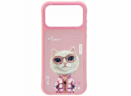 Nimmy Kryt Cool&Cute 2.0 s kočkou pro iPhone 17 Pro růžový