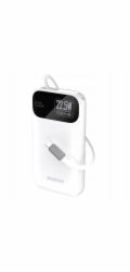 Dudao Powerbanka K31 10000 mAh 22,5 W PD s vestavěným kabelem, bílá
