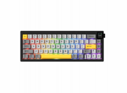 Ajazz Mechanická herní klávesnice AK650 Dream Weaver Switch - černá-šedá-žlutá - 3 modely - s RGB podsvícením
