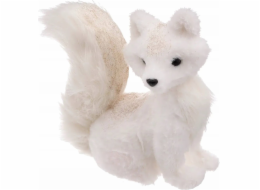 Atmosphera Figurka polární lišky potažená polyesterem, 26 cm