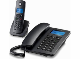 Motorola C4201 Kombinovaný DECT pevný telefon (2 ks.) Černý
