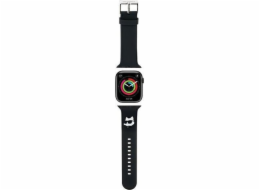 Karl Lagerfeld Řemínek Karl Lagerfeld KLAWMSLCNK pro Apple Watch 38/40/41mm černý/černý řemínek s 3D gumovými Choupette hlavičkami