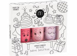 Nailmatic Sada laků na nehty Nailmatic Kids Party B Cookie 8ml + Bella 8ml + Elliot 8ml