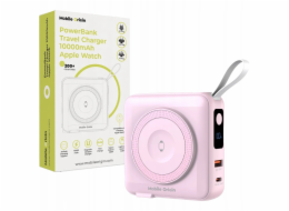 Mobile Origin Powerbanka a cestovní nabíječka kabel Lightning/USB-C, kompatibilní s MagSafe/AW/iPhone, růžová