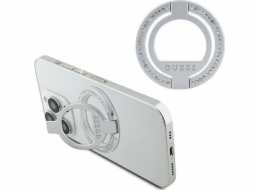 Guess Stojan na prsteny MagSafe GUMRSALDGS stříbrný/stříbrný kamínkový