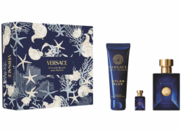 Versace Pour Homme Dylan Blue Set toaletní voda ve spreji 100ml + sprchový gel 150ml + toaletní voda miniatura 5ml