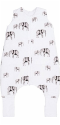 PULP BAMBOO Spací pytel s nohami 2 TOG - Big Elephants - od 2l do 4l