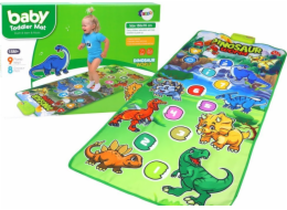 LeanToys Vzdělávací interaktivní taneční podložka s dinosaury - zvuky