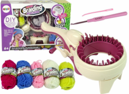 LeanToys Kreativní sada Pletací stroj s 5 barvami nití LEAN Toys