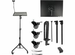 Bitmat Stojan DNA PLS2 na notebook, mixážní pult, projektor do 10 kg, ocel, držák na smartphone, bezpečnostní popruhy, kolečka