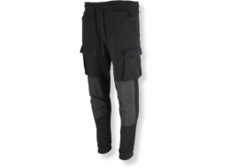 R.E.I.S. Černé tepláky, velikost M, gramáž 300 g/m2