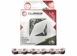 Clarks Řetěz na kolo C12E, 12 rychlostí, 138 článků, poniklovaný, pro elektrokola, stříbrný (NOVINKA 2025)