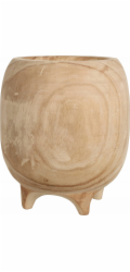 Home Styling Collection Kolekce bytového stylingu Květináč na nožičkách, dřevo paulownie, 27 cm