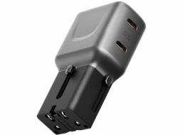 dbramante Nabíječka do zásuvky Energea TravelGo Adapter 45 2xUSB-C 45W grafitově černá