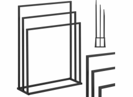Physa Samostatně stojící věšák na ručníky na 3 ručníky OCELOVÝ 65 x 21,5 x 84 cm tmavě šedý Samostatně stojící věšák na ručníky na 3 ručníky OCELOVÝ 65 x 21,5 x 84 cm tmavě šedý