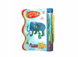 Spaghetteez Měkké stavební tyčinky slon 48 ks