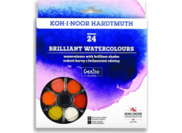 Koh I Noor Akvarelové barvy Koh-i-Noor Brilliant 24 kulatých odstínů
