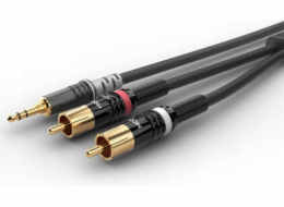 Schneider Electric Sommer Cable HBP-3SC2-0300 Audio Tilslutningskabel [1x Jackstik 3,5 mm - 2x Cinch-stik] 3,00 m Třídit