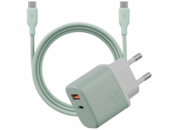 Vega Nabíječka do zásuvky Bazic GoPort Velox Kit USB-C/USB-A GaN 35W s kabelem zelená