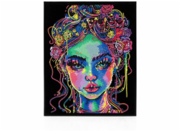 DIAMOND DOTZ - Neonová dívka s vločkami pro dospělé