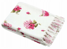 Lumarko Bavlněný přehoz s květinovým vzorem, 125 x 150 cm