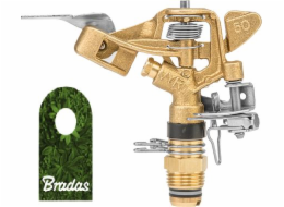 Bradas mosazný pulzní zavlažovač otočný nastavitelný 360 GZ1/2 25m 0178