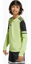Adidas Dětská brankářská mikina Squadra 25 s dlouhým rukávem, limetková, JJ1940 176cm