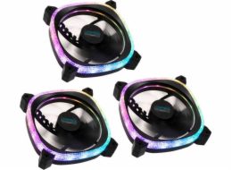 Lamptron Ventilátor Diamond+ ARGB, 3 kusy (LAMP-DAP02)