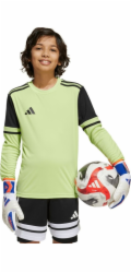 Adidas Dětská brankářská mikina Squadra 25 s dlouhým rukávem, limetková, JJ1940 128cm