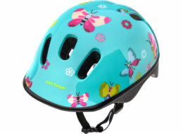 Meteor Dětská bezpečnostní cyklistická helma KS06 BUTTERFLIES velikost 44-48