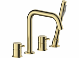 Celto 5035-210-31 / KFA / MOZA / 4OTVOROVÁ PODLAHOVÁ VANOVÁ BATERIE, KARTÁČOVANÁ ZLATÁ