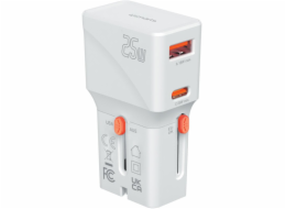 4smarts Cestovní nabíječka World 25W USB-C + USB-A bílá
