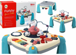 LeanToys Interaktivní vzdělávací stůl Dětský panel Piano Space modrý