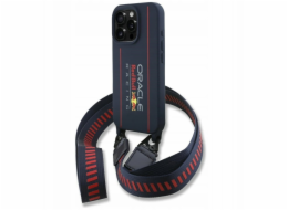 Red Bull Silikonový kryt RBHMP16X24SISOLRV pro iPhone 16 Pro Max 6.9 s vertikálním logem MagSafe, tmavě modrý