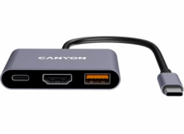 Canyon DS-4 USB Type-C 10000 Mbit/s Šedá