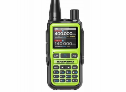 Vysílačka Baofeng UV-5R EU MINI USB-C Bluetooth VHF UHF Letecké pásmo Zelená