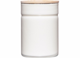 Riess RIESS - Kuchyňská nádoba s dřevěným víkem 0,5 l Čistě bílá