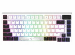 AQIRYS Mechanická klávesnice 75%/81 kláves, drátová, ADARA MINI, bílá/černá